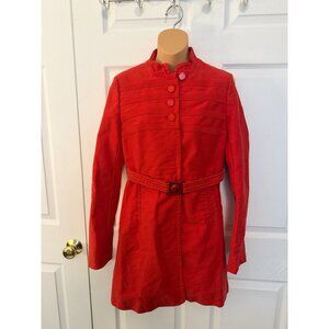 Vintage Y2K Marc Jacobs Womens Red Cotton Military Style Utility Jacket Coat Sz